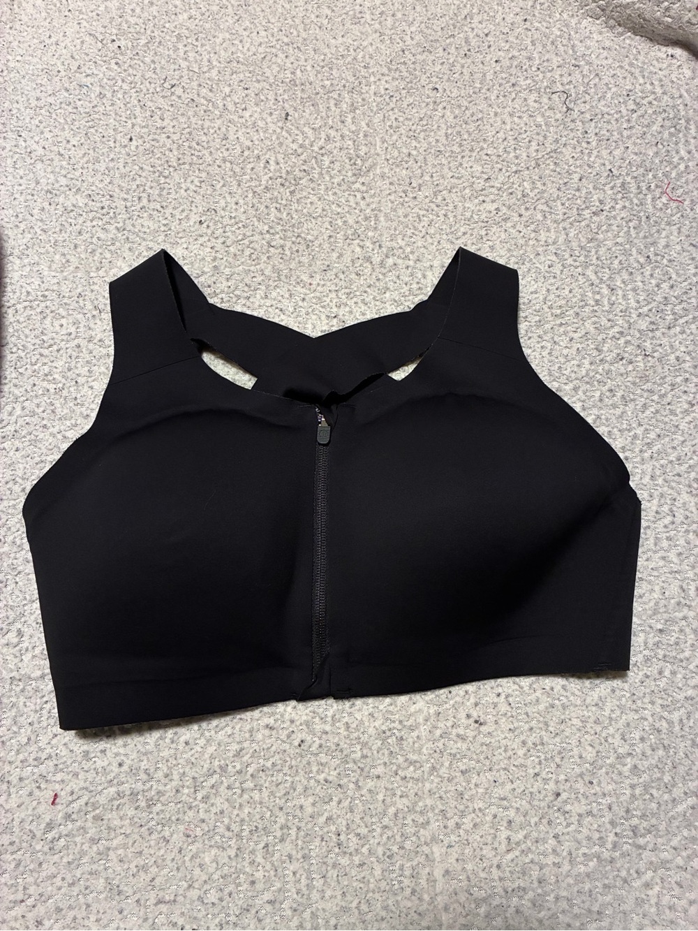 lululemon athletica Black Front-Zip High-Support Sports Bra, enlite 36DD